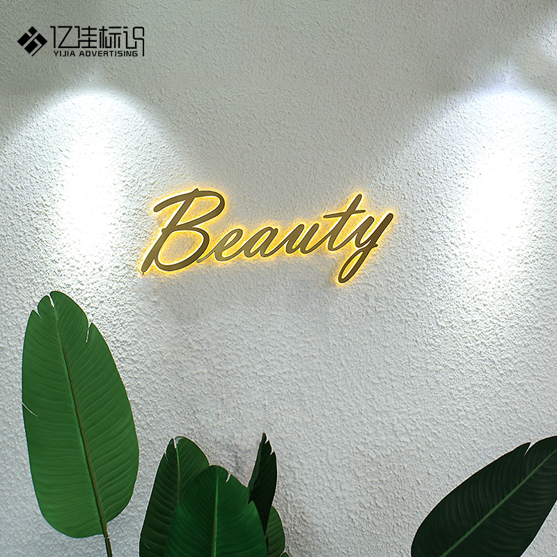 Luminous word sign door head designed led billboard to make outdoor crystal character set stainless steel advertising word