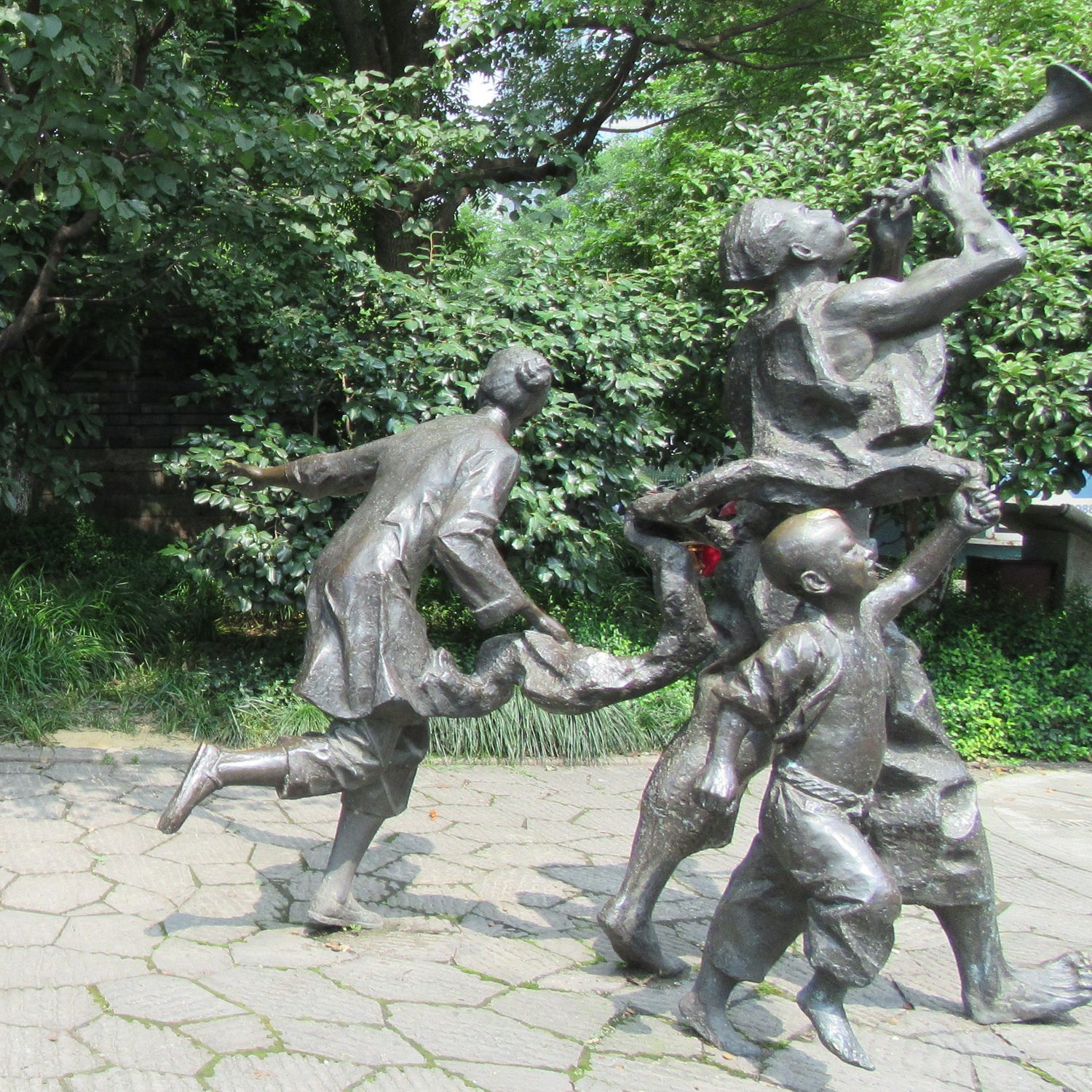 Jiaxing Pedestrian Street Small Piece Sculpture Commercial Street Snacks Old Man Leisure Chat City Park Sculpture