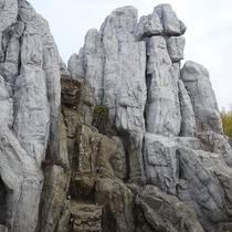 Large outdoor rockery Central Square GRC cement carving rockery rockery landscape overall decoration