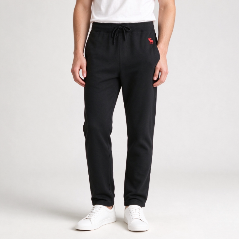 Special Offer American Classic Af Men's Black Drawstring Spring and Autumn Thin Casual Sweatpants Pure Cotton Sports Straight-Leg Pants