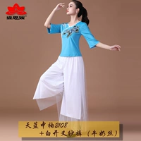 Небо синий средний рукав 2108+брюки с белыми дарко