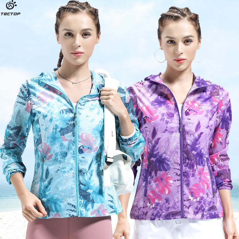 TECOP Tango Outdoor Summer Camouflak Lady's Printed Sunscreen Clothing Easy breathable ultra-thin jacket