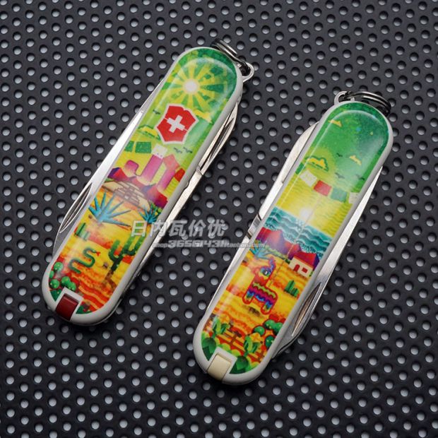 Phiên bản giới hạn Con dao quân đội Thụy Sĩ Mẫu xác thực Alpine Love Paris London New Zealand Ma Kết dao gấp đa chức năng
