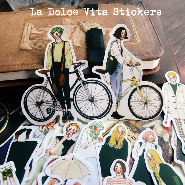 Original size hand account sticker Women's Hai 281 pieces Forest girl Girl hand account diary album decorative sticker tape