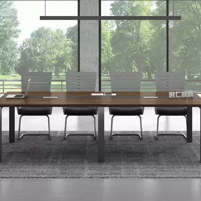 Simple modern large class conference table desk desk long rectangular training table conference table big computer desk