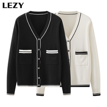 Lizi LEZY2021 new retro thin loose long sleeve sweater sweater sweater sweater outside cardigan jacket coat women