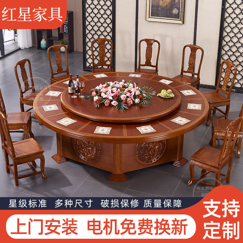 One person one pot hot pot table induction stove integrated home dining table and chairs combined hotel hotpot roundtable drilling table