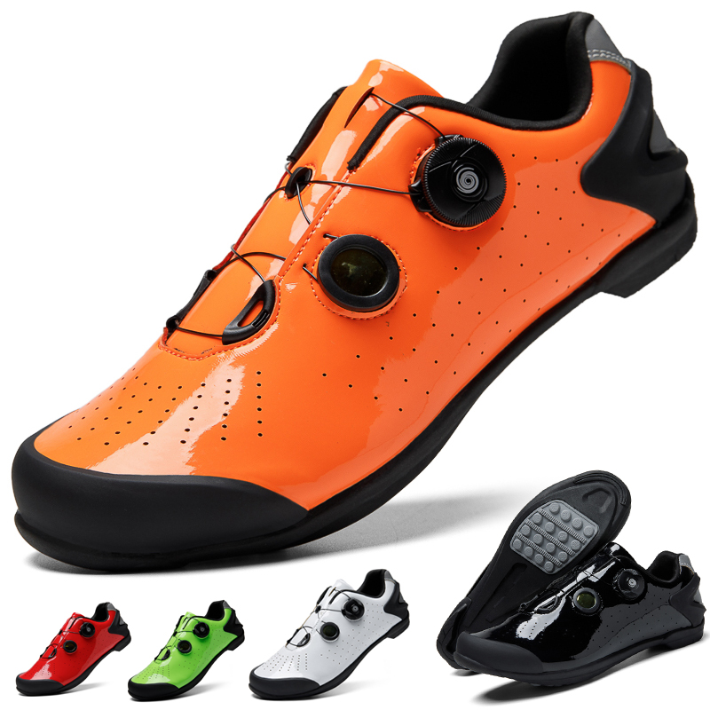 Professional non-locking cycling shoes men's professional exercise bike shoes women's assist non-locking breathable hard bottom mountain road bike shoes