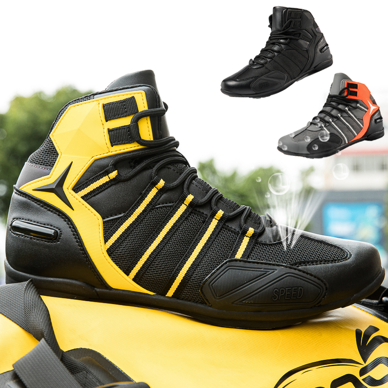 Motorcycle riding shoes summer motorcycle boots riding boots breathable racing shoes anti-fall rider equipment men and women rally cross-country