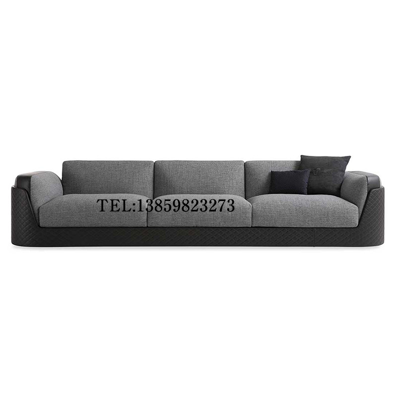 Italian Jane Luxury Living Room Clothing Sofa After Modern Hotel Lobby Reception Three-Person Sofa Customized