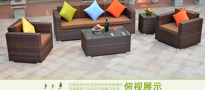 Teng hẻo lánh chuẩn bị ngoài trời sân vườn nội thất bàn ghế sofa kết hợp của các câu lạc bộ vui chơi giải trí ngoài trời sofa ban công giả mây - Ghế sô pha ghế sofa gỗ kéo ra thành giường