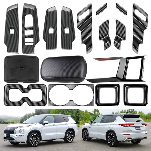 Подходит для 23 Mitsubishi Outlander Outlander, рамка чашки для воды, стеклянная ручка переключателя, подлокотник, внутренняя коробка