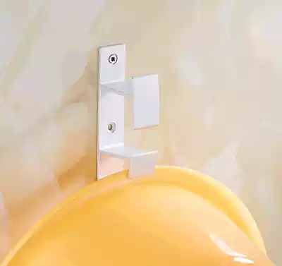 Punch-free drain storage clip space aluminum washbasin adhesive hook kitchen and bathroom creative double-layer bathtub wall rack