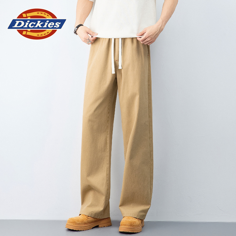 Dickies Khaki Straight-Leg Casual Pants for Men 2026 New Summer Thin Loose Wide-Leg Pants