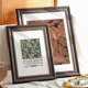 Framed Photo Frame in Black Walnut Color, European Retro Style, Nostalgic Style, Calligraphy and Painting Outer Frame, Self-Assembled, Wall-Mounted, Large Size