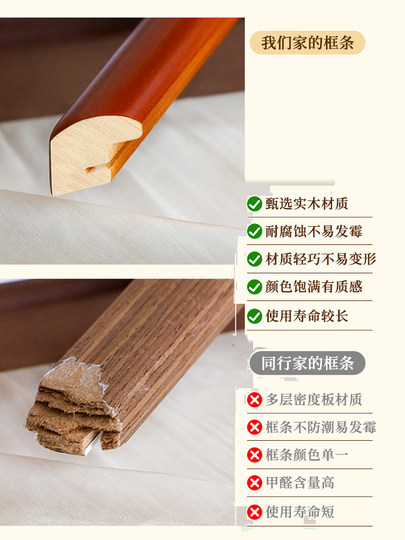 Family Photo Frame, High-End Solid Wood Rounded Corner Picture Frame for Framing A4 Washed Photos, Wall Hanging, 8inch Stand for Enlarged Group Photos