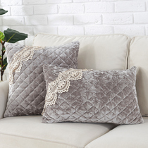 Custom winter thickened plush pillow cover Car cushion cover four seasons sofa pillow waist pillow Bedside pillow cover
