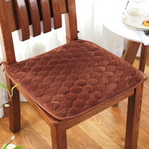 Winter thickened plush non-slip dining chair cushion Student cushion Office Internet cafe cushion Thin seat cushion Computer chair cushion