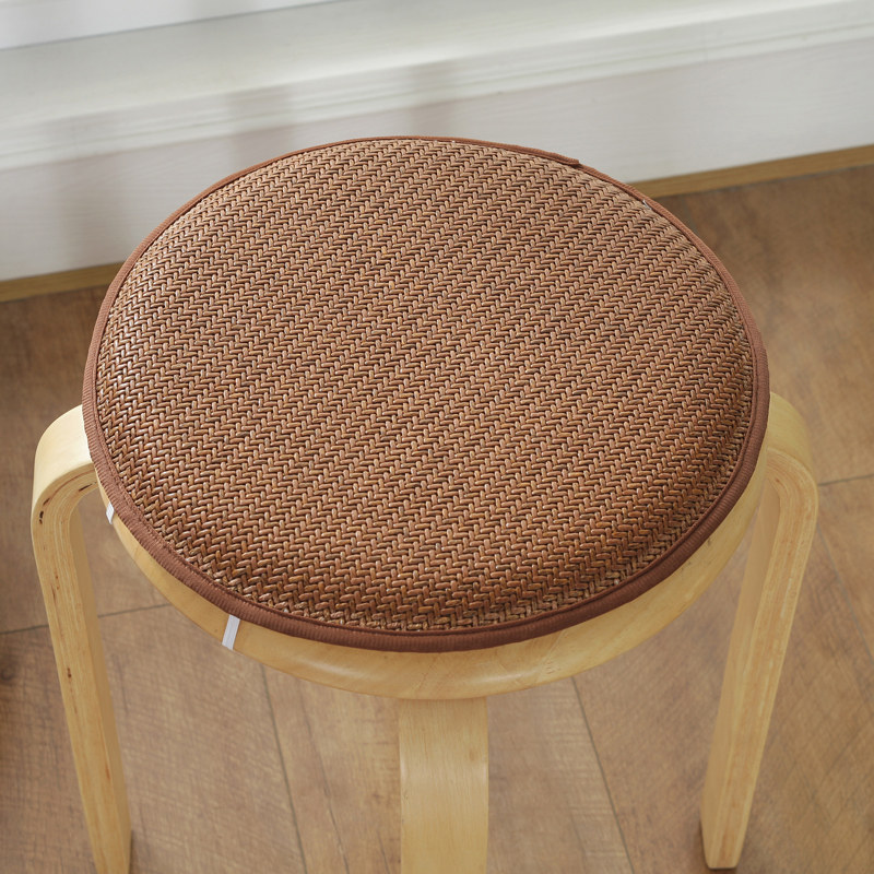 Summer round sponge ice silk cushion cushion cushion Round stool cover Baby non-slip student cushion Rattan mat Solid wood chair cushion