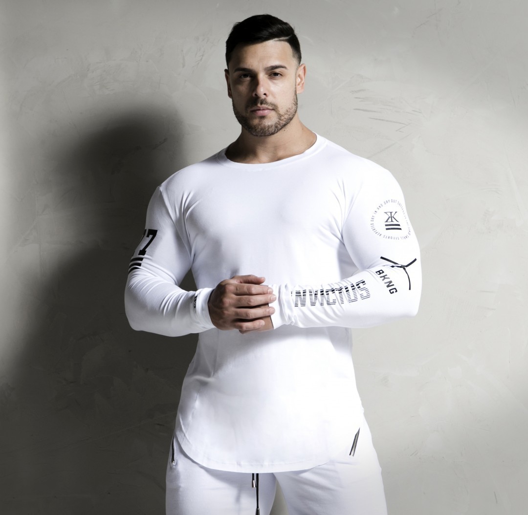 Autumn fitness training tights Quick-drying men's long-sleeved sweatshirt muscle T-shirt Brother stretch compression shirt T-shirt