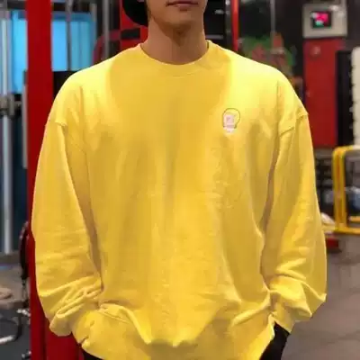 Muscle male brothers autumn leisure sports thick cotton men loose clothes fitness training long sleeve men pullover tide tide