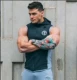 Mùa xuân và mùa hè cơ bắp anh em thể thao vest nam vest bông tập thể dục đào tạo áo hoodie nam trùm đầu áo len không tay - Áo vest cotton áo vest dạ nam