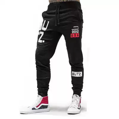 Autumn trend sports pants men's trousers slim pipe pants fitness training pants men's running pants ins teenagers