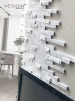 Самоклеющаяся белая мраморная трехмерная мозаика на стену