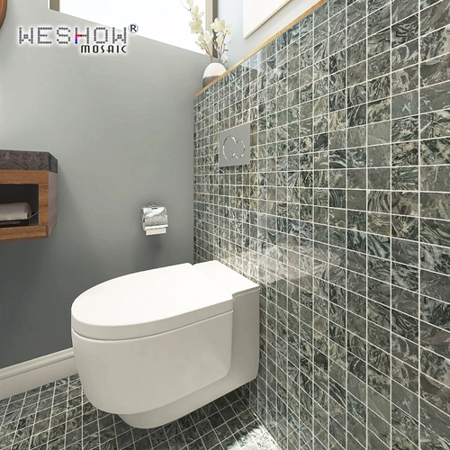 Серый Дарма Мозаичная плитка натуральный камень Баванг Цветок Холл Туалет Фон Антиоплалл Плитка пола