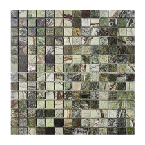 Pool Flowers Terrace Fish Pool Marble Mosaic Tiles Amazon Rainforest Green Natural Stone Bubble Pool Spa Courtyard