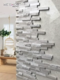 Самоклеющаяся белая мраморная трехмерная мозаика на стену