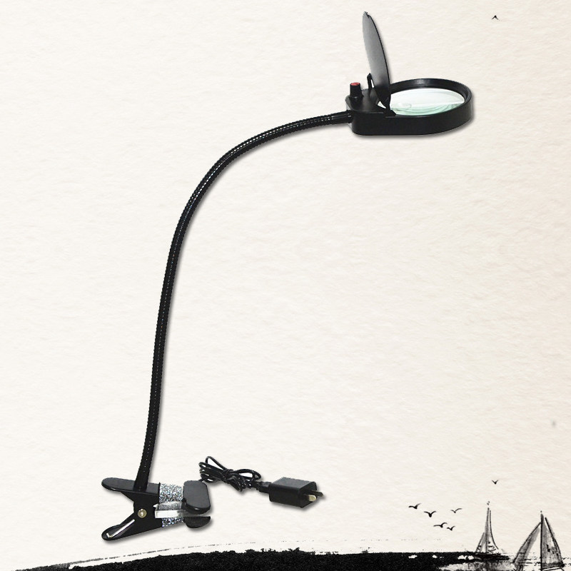 German PDOK clip desktop magnifier with lamp PD-5S elderly items gift reading mobile phone repair table lamp