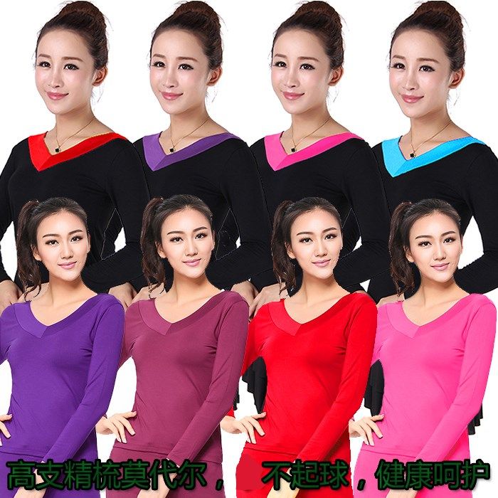 Square Dance Costume Blouses Dance Dress Rehearswear for adult women Modale Dance suit Latin dance Long sleeves Summer autumn