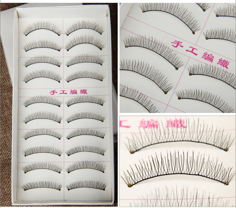 Đài Loan handmade 216 lông mi giả cọng bông hàng ngày tự nhiên trang điểm nude ngắn lông mi thật một hộp 2 nhân dân tệ lông mi giả tự nhiên hàn quốc