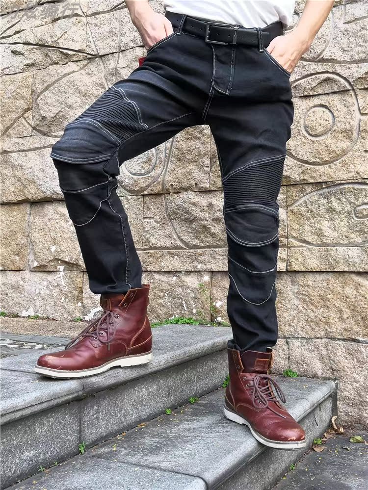Mùa thu 2018 đua xe gắn máy cưỡi quần lọt khe eo quần quần du lịch Harley bảo vệ dụng cụ quần xe máy nam - Xe máy Rider thiết bị găng tay cụt ngón đi xe máy