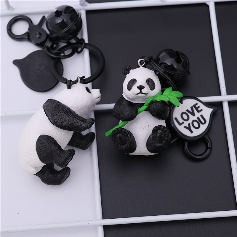 Creative Panda Key Buckle PVC Key Chain Key Circle Backpack Accessories Chengdu Souvenirs