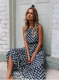 AliExpress ຂ້າມຊາຍແດນຂາຍຮ້ອນ 2019 ພາກຮຽນ spring ແລະ summer ຄົນອັບເດດ: versatility ພິມ polka dot ຄໍຍາວ skirt dress ຂອງແມ່ຍິງ