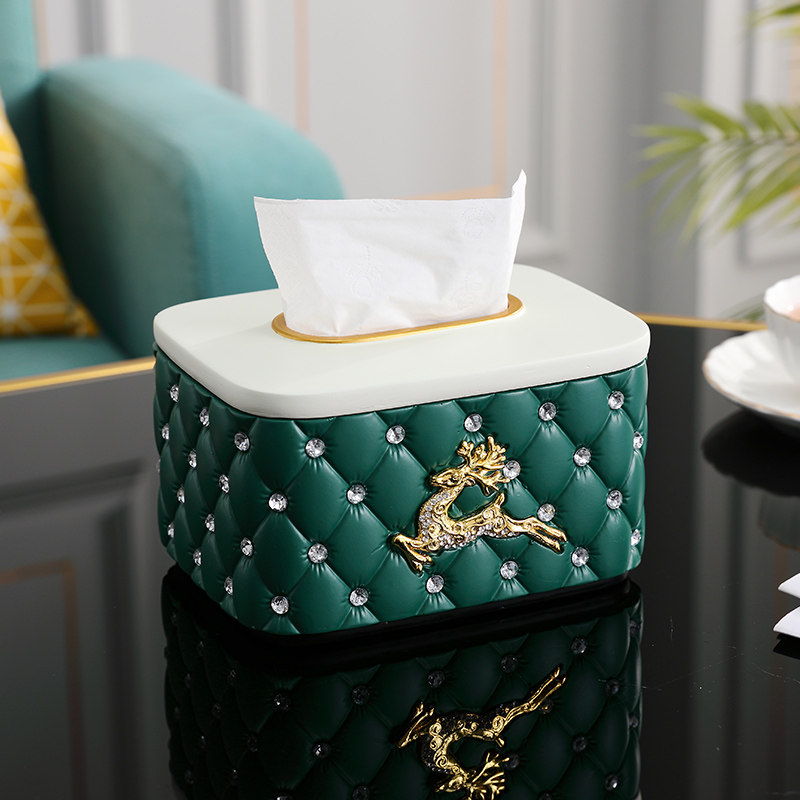 Creative paper towel box Living room light extravagant napkin containing box Home tea table American Eurostyle extravagant upscale toilet paper box