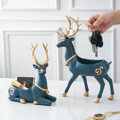 Shoe cabinet key storage ornaments door creative foyer desktop wine cabinet TV cabinet porch home decoration deer
