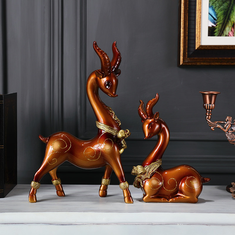 Lucky elk decoration creative living room wine cabinet decoration cabinet desktop decoration TV cabinet home decoration crafts