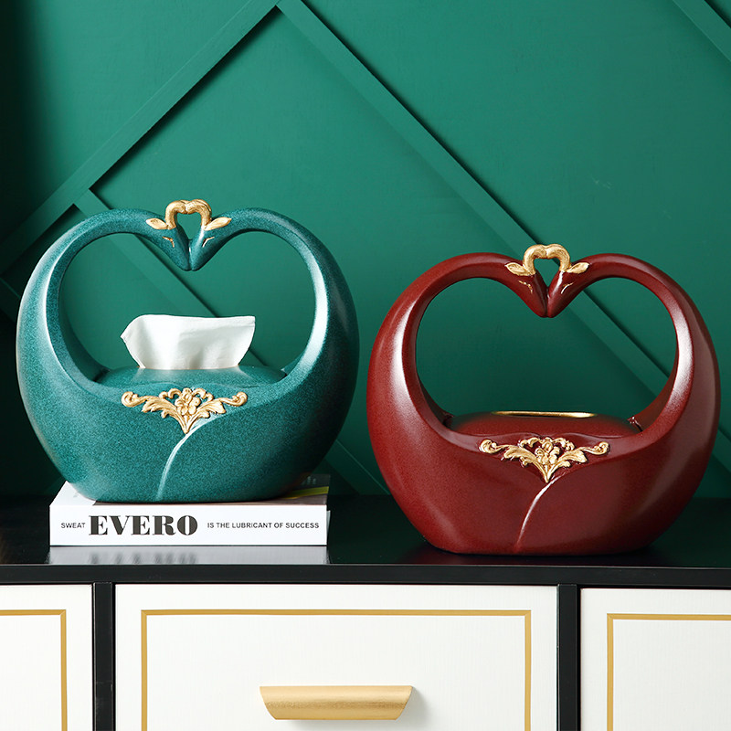 Table Large Number of toilet paper boxes Tissue Box Containing finishing Home Living room Creative tea table Nordic minimalist Home Residence Ornaments