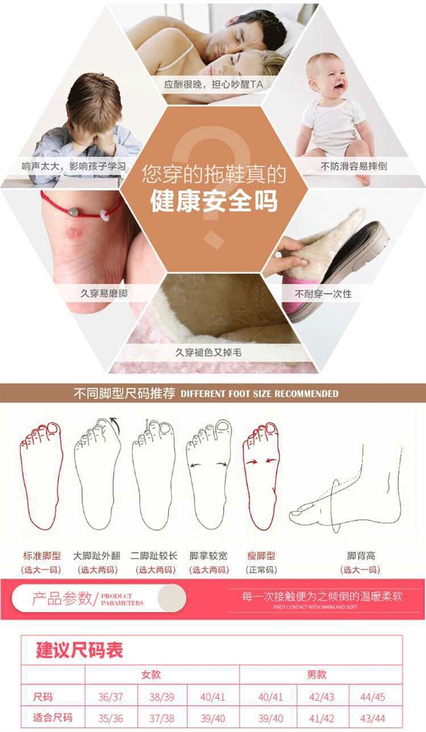 Winter Nhật Bản Cặp vợ chồng phim hoạt hình lợn lợn dép bông mặt trăng bông nhà trong nhà Mute mềm dép mua dép