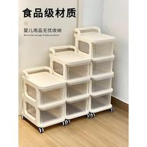 Baby products storage rack removable trolley multi-layer bottle toy storage rack drawer dust-proof and odorless storage