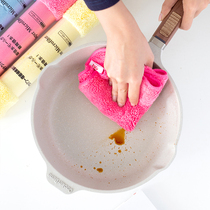 Japanese household hand towel kitchen dish towel do not lose hair cloth housework cleaning cloth thick square towel absorbent cloth