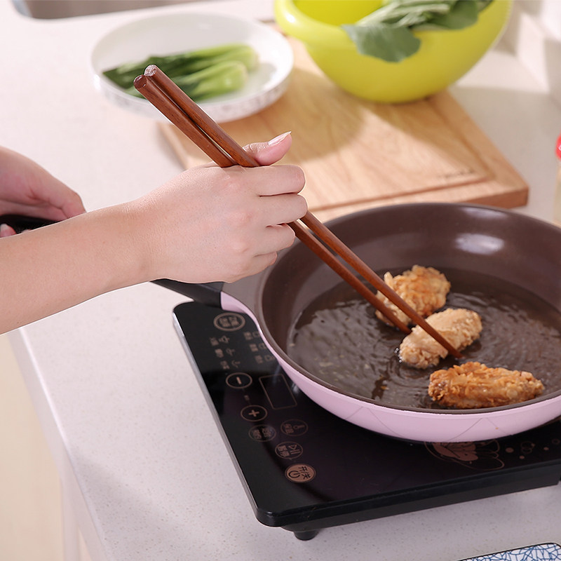 FASOLA Home Lengthened Mixed Face Chopsticks Fried Chicken Wings Long Chopsticks Day Style Hot Pot Chopsticks Fried Oil Strips Anti-Burn Bamboo Chopsticks