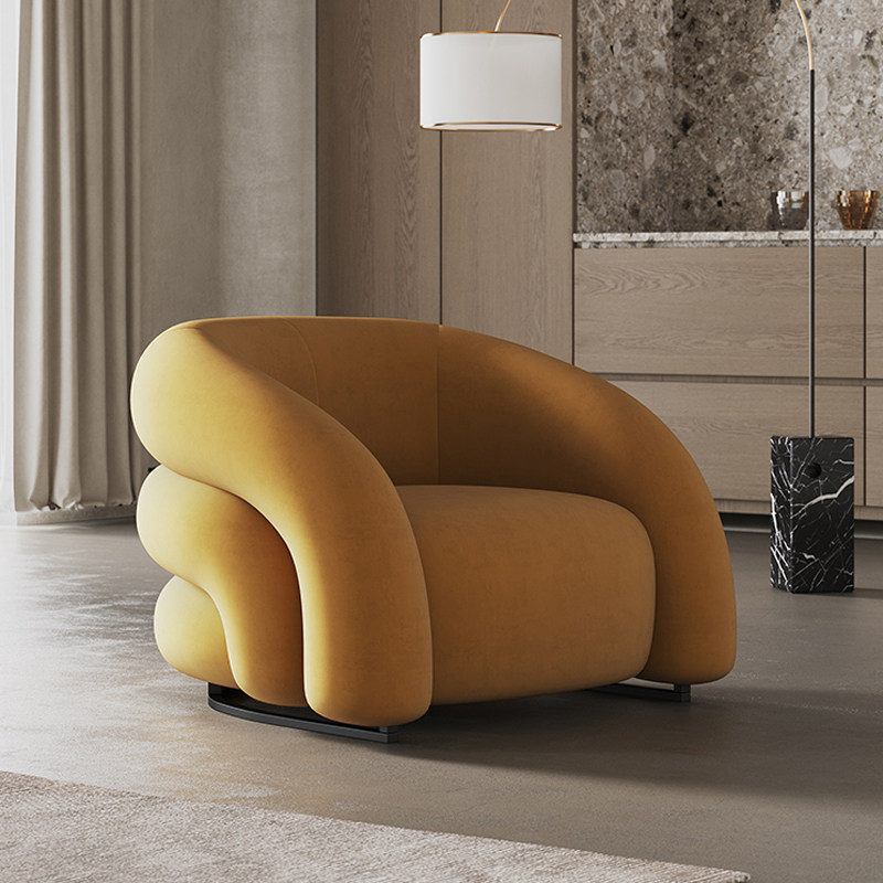 Italian style very simple sofa simple modern small apartment living room bedroom single chair creative leisure lazy sofa chair