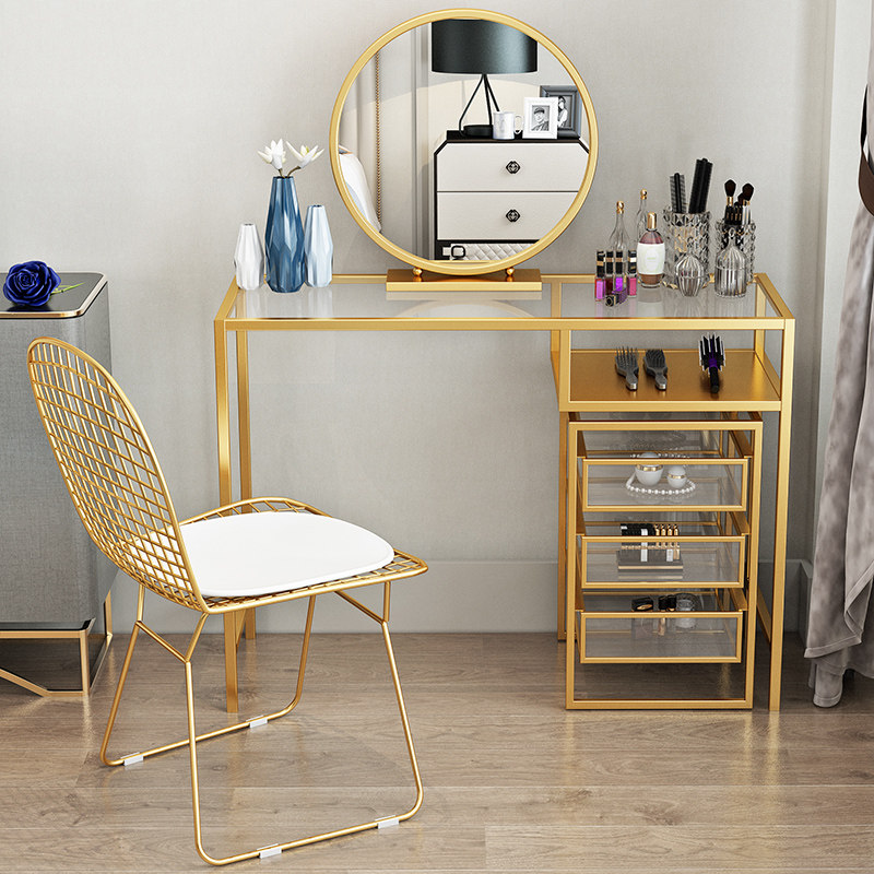 Nordic dressing table bedroom modern minimalist light luxury dressing table net celebrity female ins dressing table small apartment economical