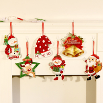 Christmas decorations old man head snowman stickers shopping mall window stickers three-dimensional old man door hanging tag pendant