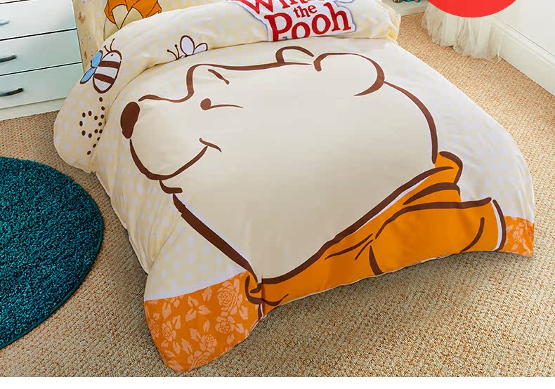 Disney trẻ em cotton bốn mảnh nam giới và phụ nữ phim hoạt hình bộ đồ giường cotton sheets quilt cover ba mảnh bộ đồ giường