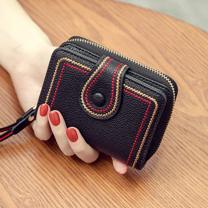 2021 New Small Wallet Women's Short Genuine Leather Korean Edition Cowhide Multi-Card Card Bag Ladies Wallet Fashion Coin Purse